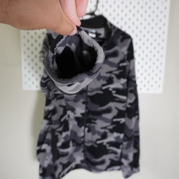 Starter 2XL Fleece Full Zip Jacket Gray Camouflage Camo Urban Outdoors - Picture 4 of 10